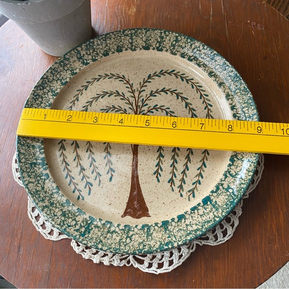 Handcrafted Ceramic Plate with Tree Design - Picture 8 of 9